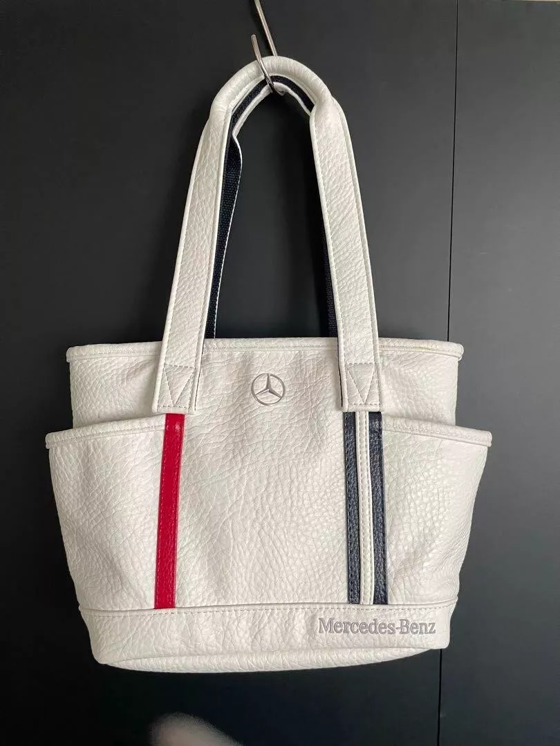 Mercedes-Benz x Titleist collab tote bag white synthetic leather 