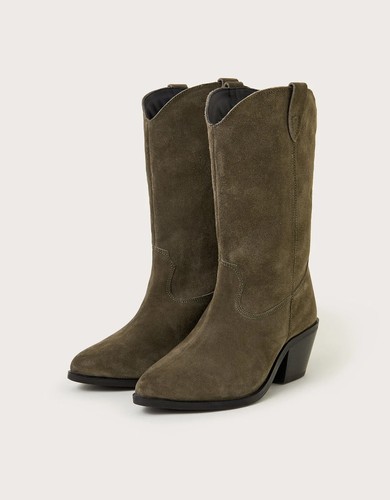 Botas Vaqueras Monzón Lana Gamuza Verde Talla 42 - Imagen 2 de 4