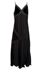 Vintage Y2K Victoria  s Secret Velvet 100 Silk Black Maxi Slip Dress Medium