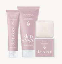 Avon Skin So Soft Moisturizing Body Hand Set, Floral, HA, Pink/White JR