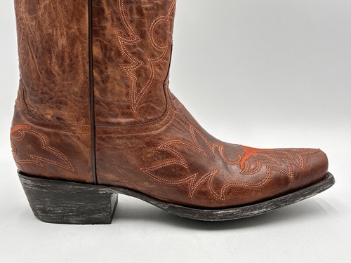 NEW Gameday Boots UT-M071-1 U Of Texas Leather Woman SZ 9 B -Brass Brown - Picture 3 of 12