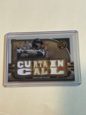 2022 Topps Triple Threads Christian Yelich GU Relic - Curtain Call 15/36 Brewers