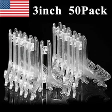 3" 50Pcs Card Stand Trading Card Stands Baseball Cards Display Stand Holder US