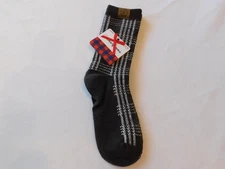 Women's Ladies Dearfoams 1 Pair Boot Socks Sock Size 4-10 Plaid NWT