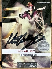 MIKE VALLELY SIGNED CARD X-GAMES SKATEBOARD LEGEND SUPERHEAT LEGENDS SERIES D