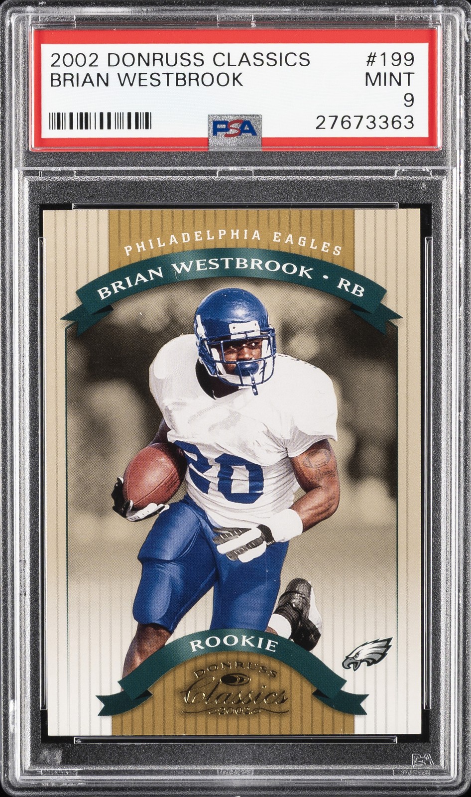 2002 DONRUSS CLASSICS #199 BRIAN WESTBROOK #/1000 PSA 9
