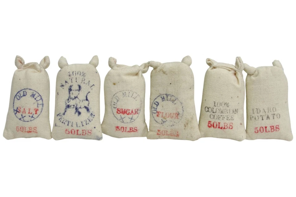 STREETS AHEAD DOLLSHOUSE Dolls House 4463 Säcke mit Lebensmittel (6 Stück) 1:12 für Puppenhaus