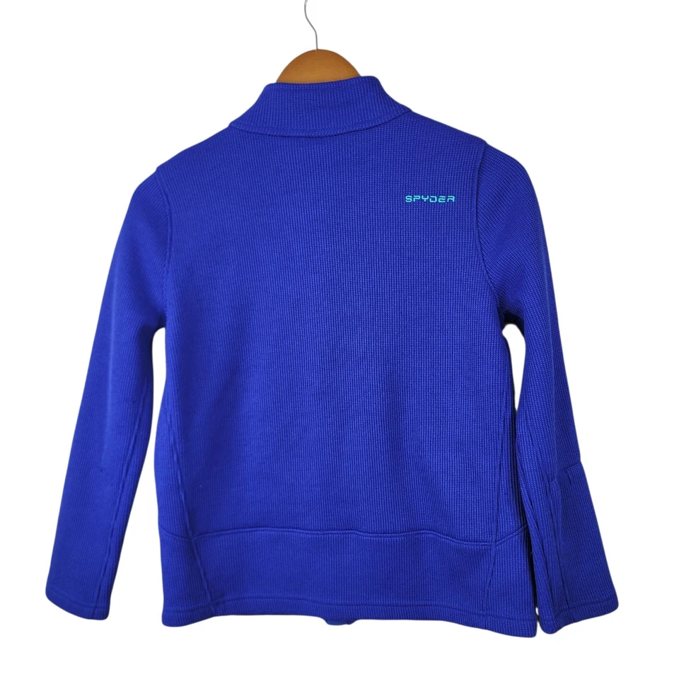 Spyder Suéter Tejido Chaqueta Talla XL 18 Endure Cremallera Completa Azul Real Verde azulado Niñas Cálido Foto 3 de 4