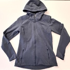 Athleta Stronger Hoodie Jacket Women Dark Teal Medium Full Zip Athletic