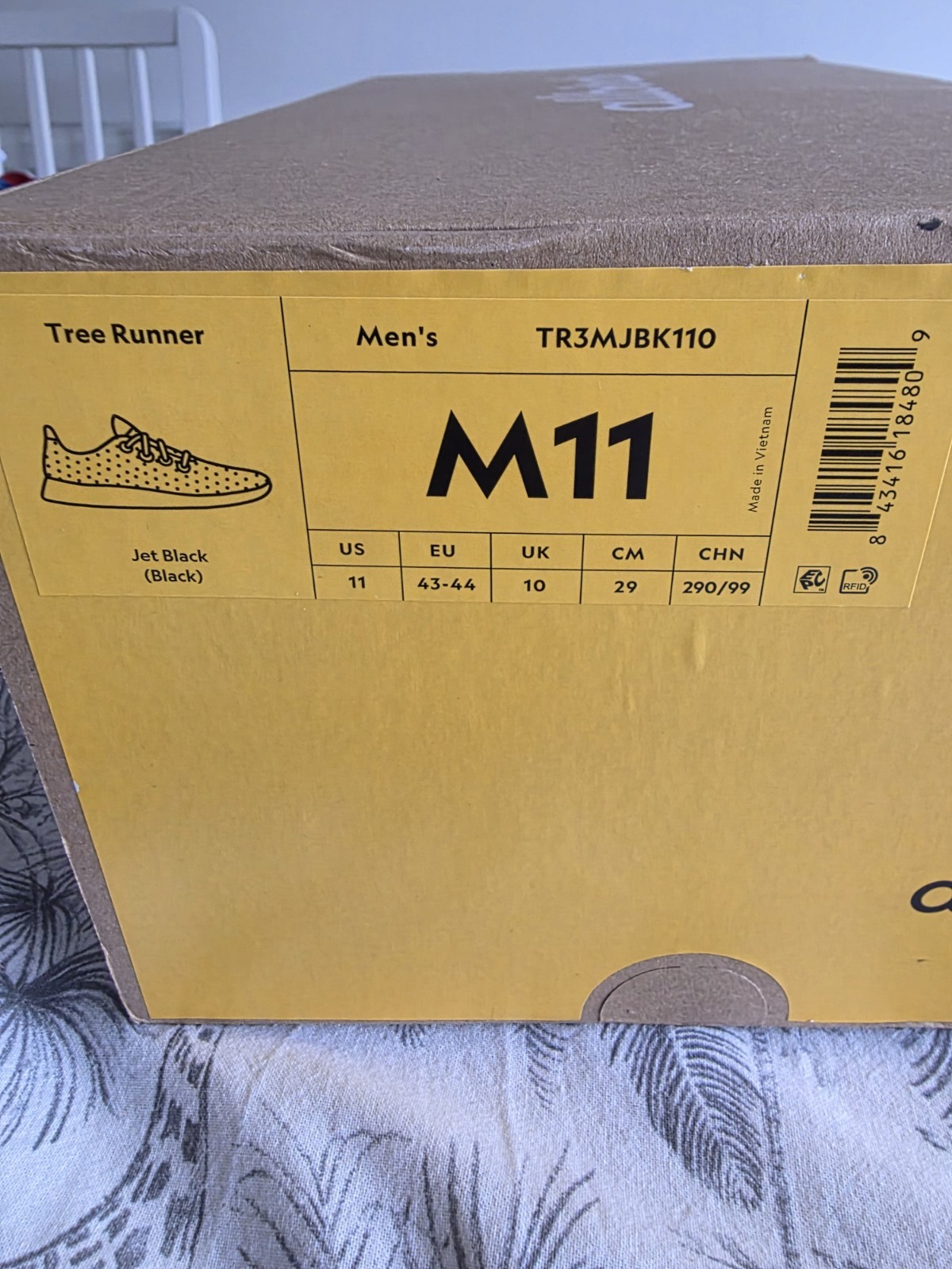 Allbirds Tree Runners Black Trainers Size UK 10