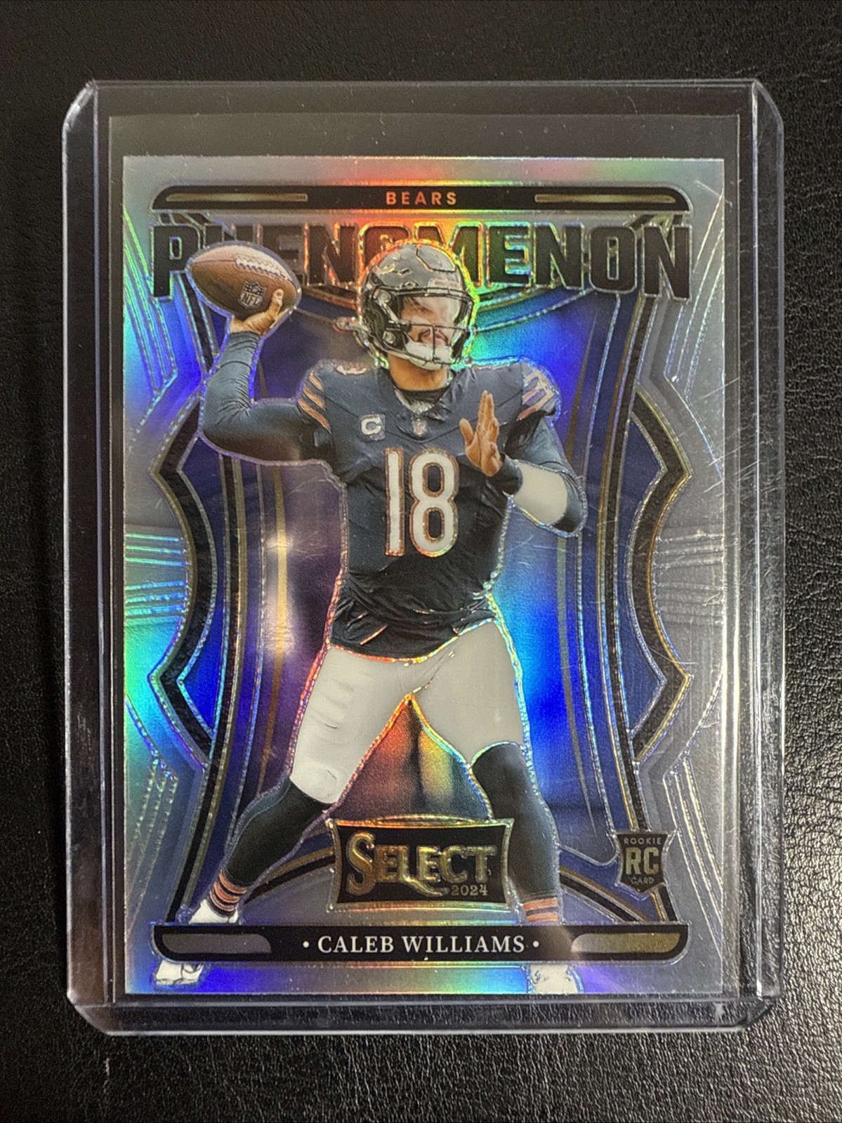 2024 Panini Select Phenomenon Silver Prizm Rookie Card - Caleb Williams Bears #1
