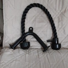 Black Tricep Rope Attachment with Rubber End ...