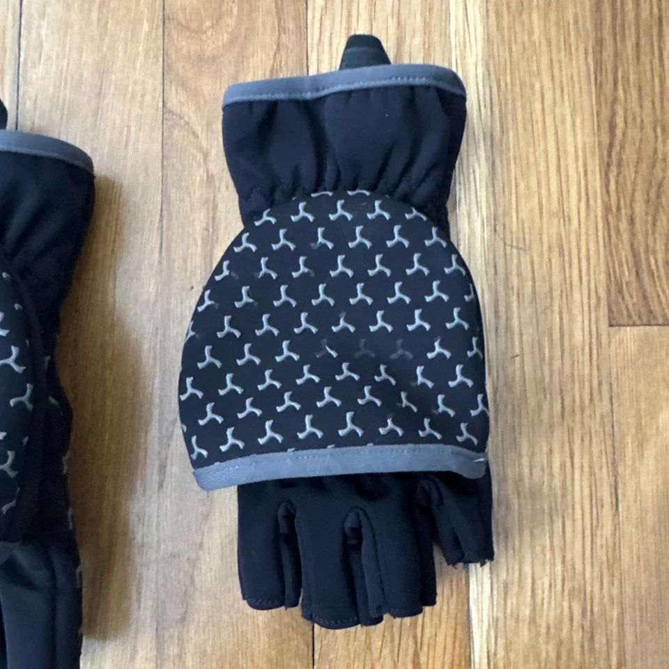 Mitones convertibles Orvis Softshell negros talla S Foto 4 de 4