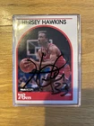 Hersey Hawkins Philadelphia 76ers 1989-90 NBA Hoops Signed Auto Card #137 ~ COA