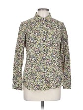 Orvis Women Green Long Sleeve Button-Down Shirt 10