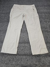 L.L.Bean Pants Womens 18 Regular Khaki Classic Fit Stretch Cargo Comfort Waist