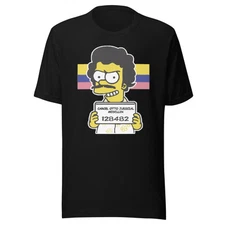 Short Sleeve T-shirt Pablo Escobar Simpson Ultra Soft Cotton Unisex Tee