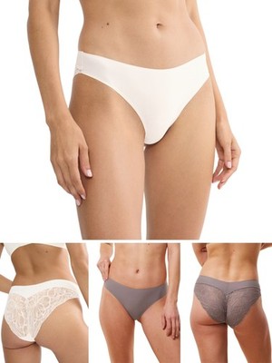 Triumph Body Make-Up Illusion Lace Briefs High Leg Tai Mid Rise Briefs Knickers