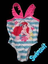  1225 disney Ariel Mermaid Swimsuit Girls 12 months