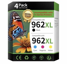 962XL Ink Cartridges 4-Pack High Yield Black Cyan Magenta Yellow