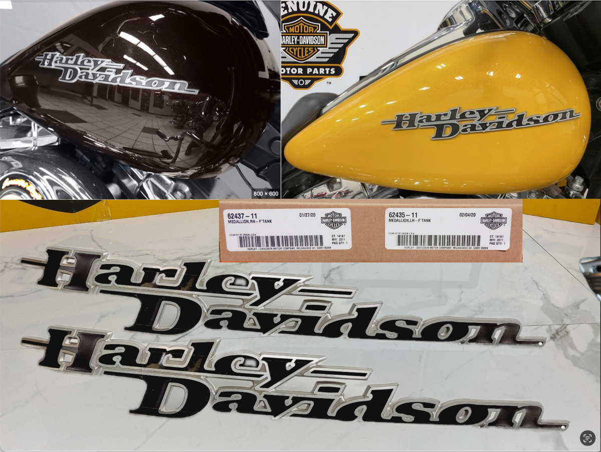 HD Genuine Harley Touring Street Glide Tank Emblems Badges