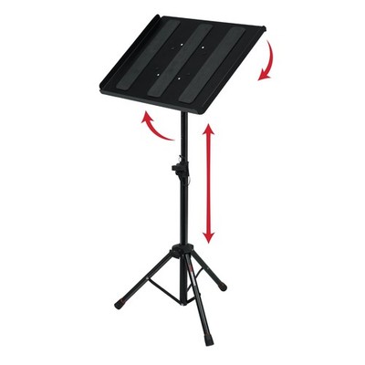 Gator Frameworks Adjustable Multi-Media Gear Stand Featuring 100x100 black