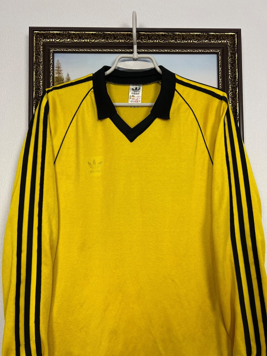 Vintage 80's Adidas West Germany Football Shirt Long Sleeve Jersey