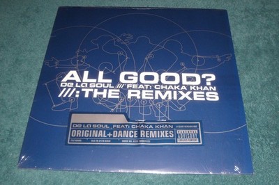 De La Soul ALL GOOD THE REMIXES 12 Single/Hype Sticker/Art Official Intelligence