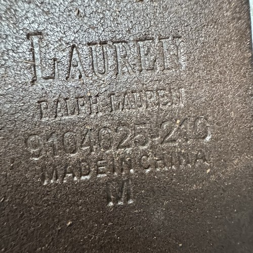 Lauren Ralph Lauren Ledergürtel Messingschnalle Western Boho Nietennaht Med - Bild 8 von 8