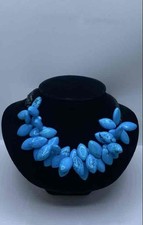Polished Turquoise, Faux Turquoise 19 1/2" Necklace 159.0g