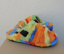 UGG PRIDE CALI COLLAGE ALL GENDER FLUFF YOU SLIPPERS, MEN US 9/ WOMEN US 11 NEW