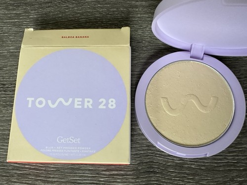 Tower 28 Beauty GetSet Blur Set Pressed Powder - BALBOA BANANA - Yellow BNIB