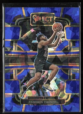 Cameron Thomas 2023-24 Panini Select #6 Blue Cracked Ice Prizms Brooklyn Nets