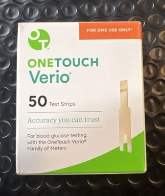OneTouch Verio Blood Glucose Test Strips 50 Count Exp 06/30/2026 Sealed