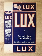 Lux Laundry Detergent Vintage 1950s Soap Box - Flattened 6” x 10”