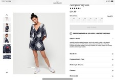 Image of Superdry Scarf Print Allegra Playsuit - Size 10 BNWT Still In Store Rrp£34.99