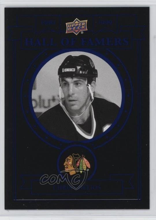 2025 Chicago Blackhawks Centennial Windy City Blue 17/65 Chris Chelios HOF 0l6f