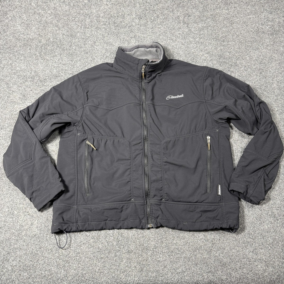 古着　メンズ　cloudveil ブラック アウタージャケット　クラウドベイルM Cloudveil Windstopper Jacket Mens XL Black Softshell Full Zip