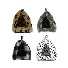 My Pets Pyramid Pet Hut Soft Dog Cat Bed Cozy Enclosed Sleeping Cave