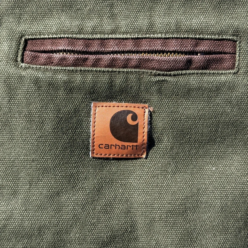 Chaqueta de Trabajo Vintage Carhartt J97 MOS Verde Detroit Grande Foto 4 de 4