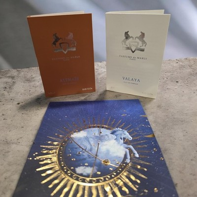 Parfums de Marly Samples, 1.5 mL each - Althair and Valaya w/o Collectible Card