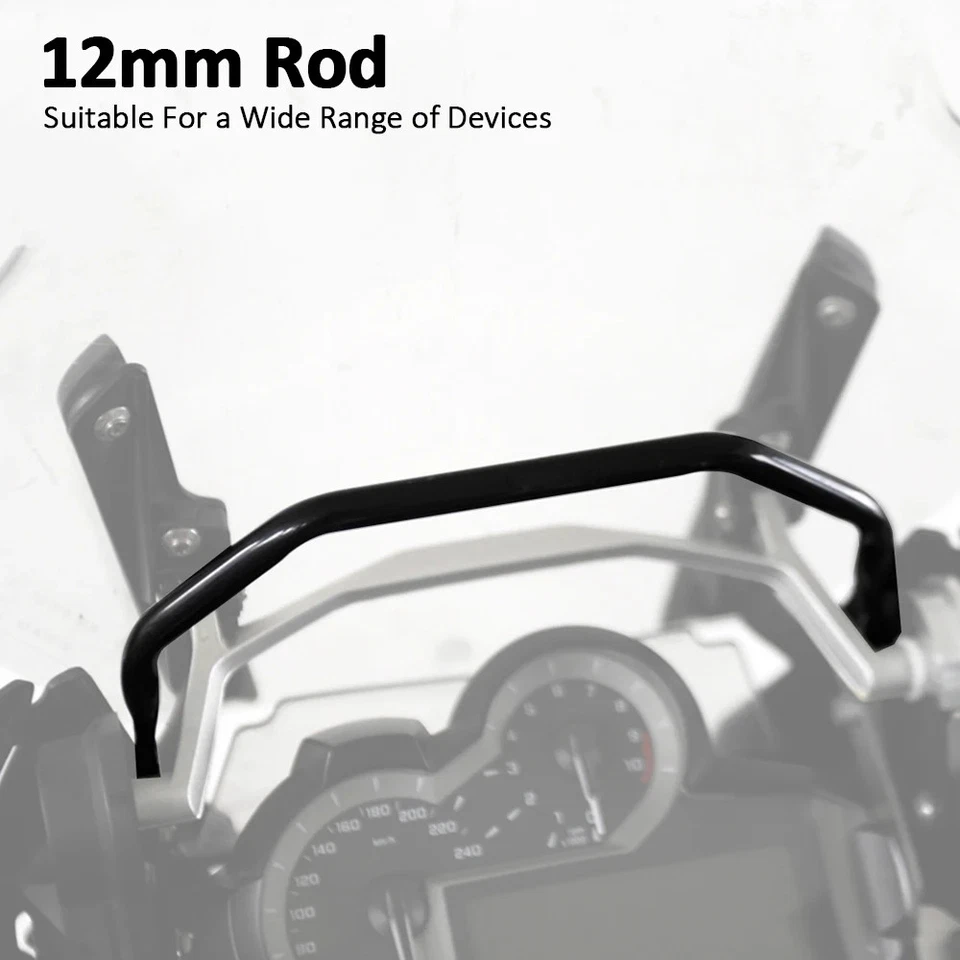 Navigation Handlebar Bracket 12mm Phone Holder For BMW R1200GS R1250GS Adventure Foto 2 de 4