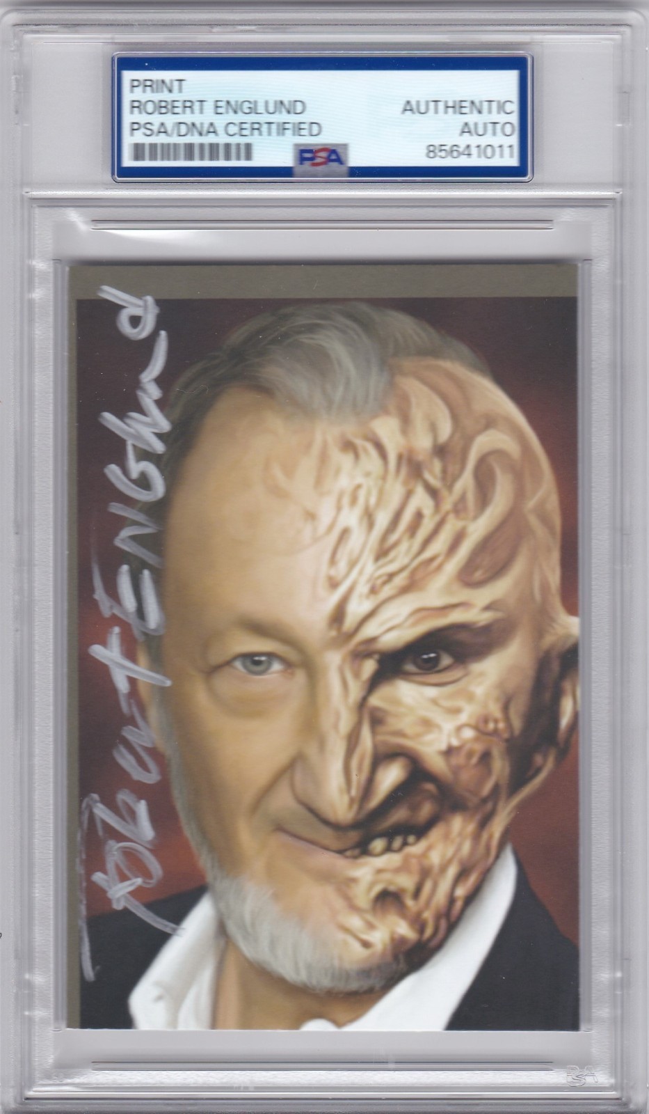 ROBERT ENGLUND PSA DNA AUTOGRAPHED SIGNED FREDDY KRUEGER 3.5X5 POSTCARD