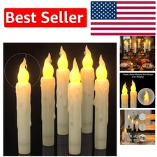 Hanging Flameless Taper Candles Set with Timer - Safe Decor for All Occasions