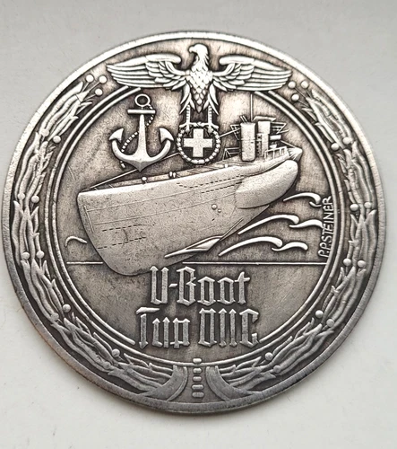 WW2 U-BOAT TYPE U-II-C P.P. STEINER II German Military Table desk medal