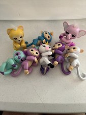 Wowwee Fingerlings Cat Elephant Monkey Unicorn Glitter Multicolor Lot 8 Tested