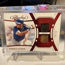 2024 Panini Flawless Roberto Alomar 🔥 Dual Game Used Leather Glove /20 🔥