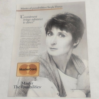 MasterCard Twyla Tharp Photo Master the Possibilities Print Ad Gourmet ...
