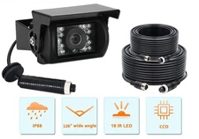 4PIN Heavy Duty 800TVL Rear View Reversing Camera 18 IR +15m(10m+5m) Cable Truck