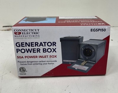 Connecticut Electric 50 Amp Power Inlet Box (CS6375) with Cover